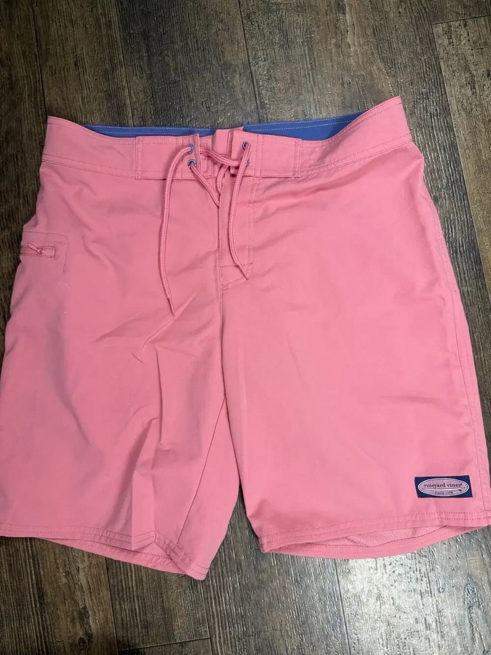 Vineyard Vines Men's Swim Trunks Shorts Size 32 Coral Orange Tie Front
